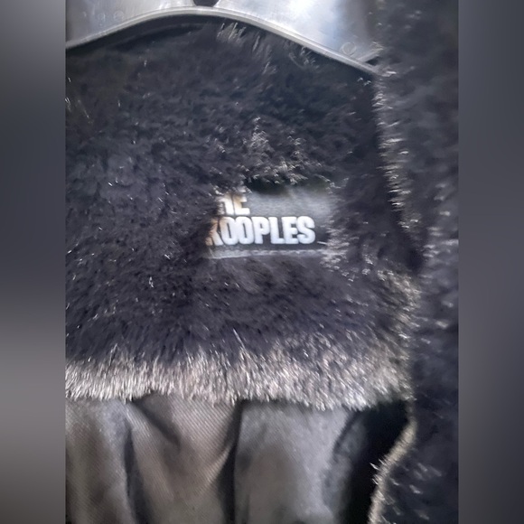 The Kooples Womens Black Faux Fur & Leather Aviator Jacket Fr Sz 3 US 8 NWT - Picture 11 of 16